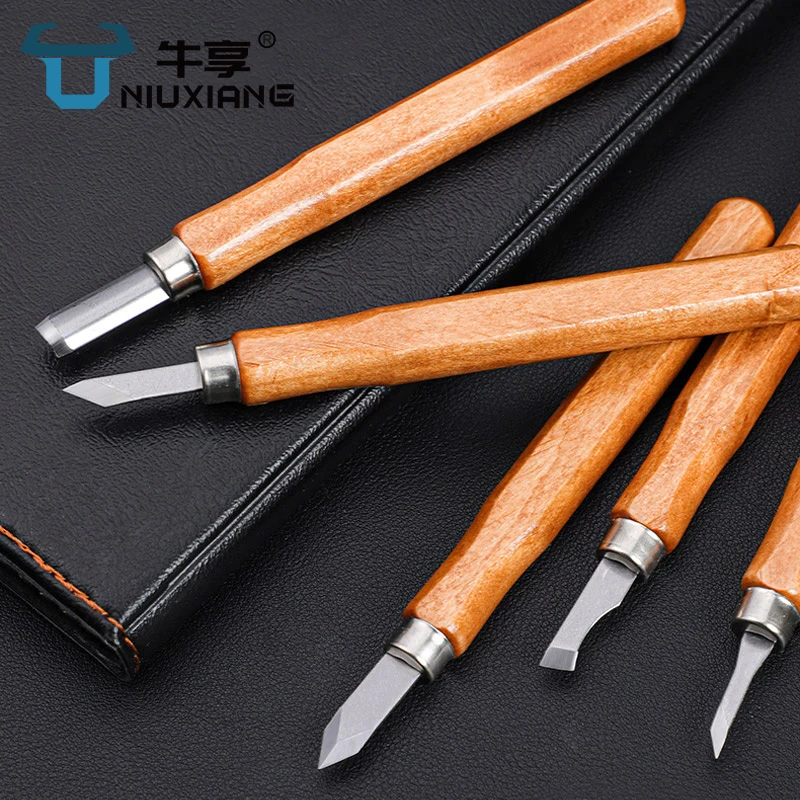 

5/12Pcs Manual Tool Sets Professional Wood Carving Chisel Knife Hand Tool Set For Basic Detailed Carving Woodworkers Gouges GYH