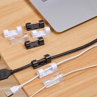 20 pcs desktop self adhesive cable clips universal data line cable winder wall mount mini charging wire fixed clamp