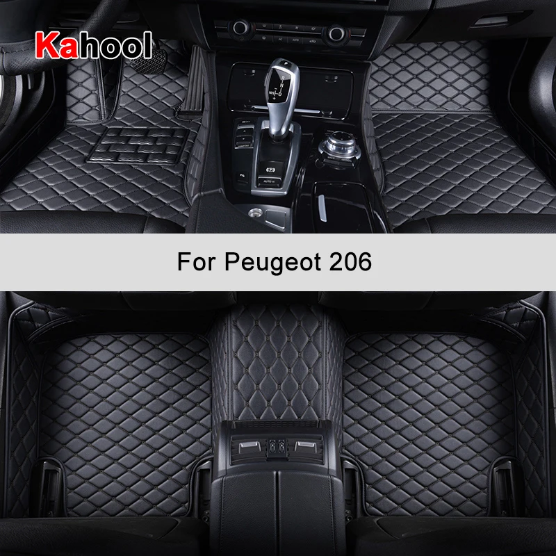 

KAHOOL Custom Car Floor Mats For Peugeot 206 Auto Accessories Foot Carpet