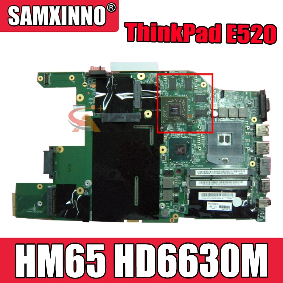 

Материнская плата для ноутбука Lenovo ThinkPad E520 PGA988B HM65 GPU HD6630M DDR3 100%