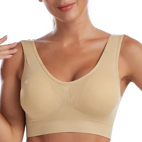 10 Colors Sexy Push Up Bra Women Running Shockproof Underwear Classic Cotton Cozy Stretchy Sports Tops Plus Size 4XL Brassiere