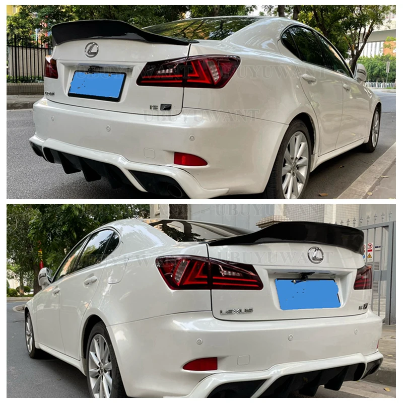 

For Lexus 2006-2011 Lexus IS IS250 IS300 IS350 Modified Carbon Fiber Tail Without Punching Spoiler Accessories