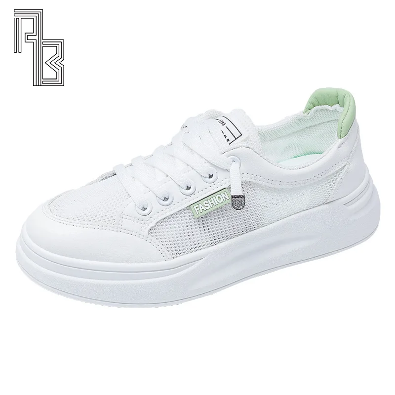 

Mesh Fashion Breathable Platform Women's Sneakers White Comfortable Sneaker Summer Sports Running Shoes Woman Solid Color Flats