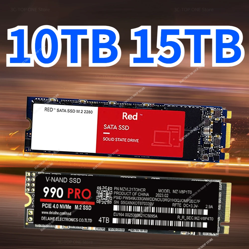 

2TB New 500GB Solid State Drive M.2 NVME SATA3.0 High Speed Hard Drive 1TB Desktop HD Notebook Universal Portable Flash Adapter