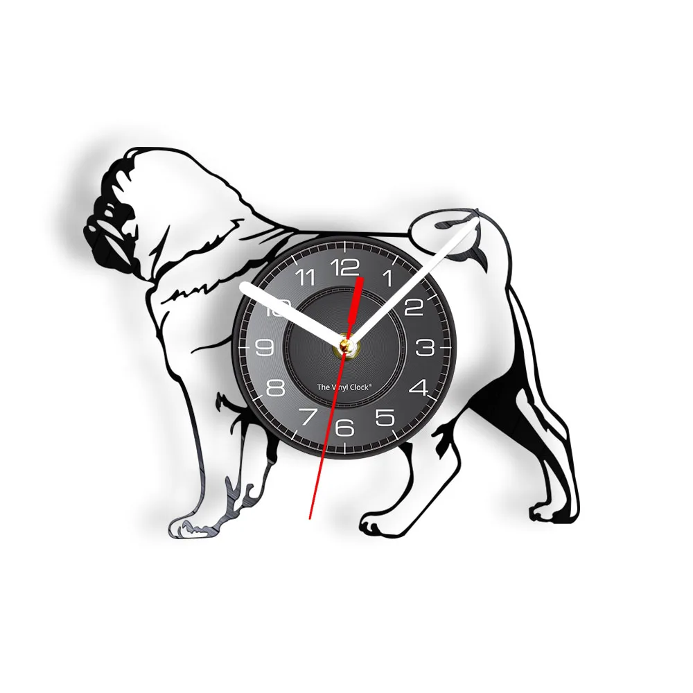 

Мопса порода виниловая запись настенные часы для ветеринарной клиники Pet Shop Декор голландский бульдог щенок резной музыкальный альбом часы...