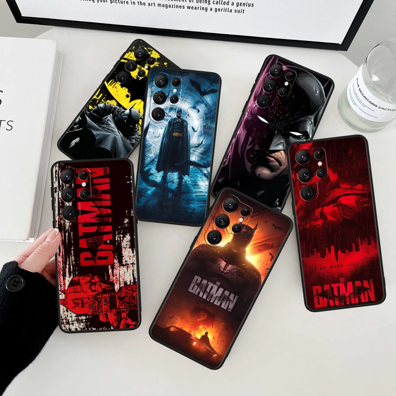 

DC Cool Superhero Batman Black Phone Case For Samsung Galaxy S23 S22 S21 S20 FE Ultra Pro Lite S10 S10E S9 Plus 5G