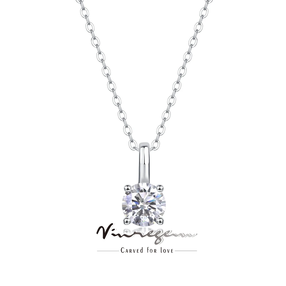 Женские Ювелирные изделия Vinregem 3EX VVS1 D с круглым вырезом яркий бриллиант 1 карат