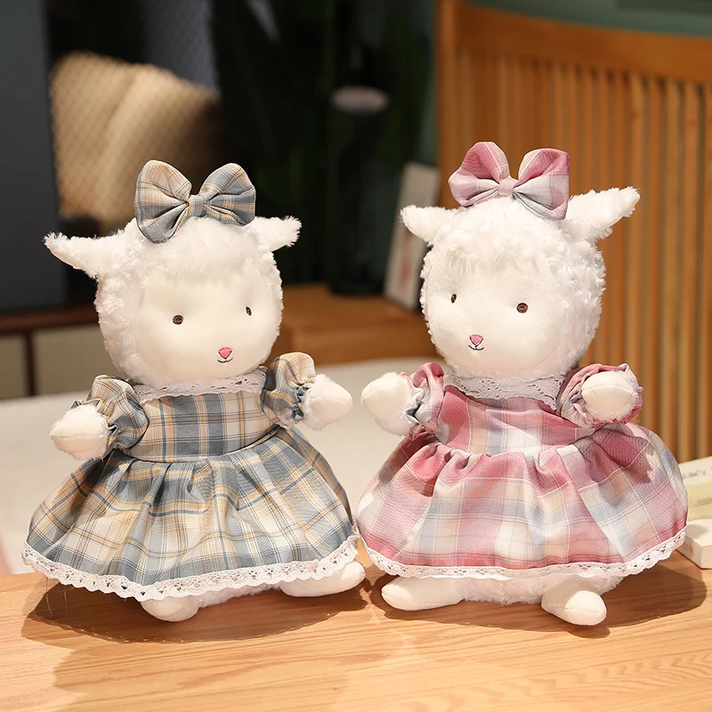 

1 шт. 25/40/50 см кавайная Альпака с платьем принцессы, плюшевые игрушки, милые животные, Овечья кукла, мягкая набивная подушка, подарок для мален...