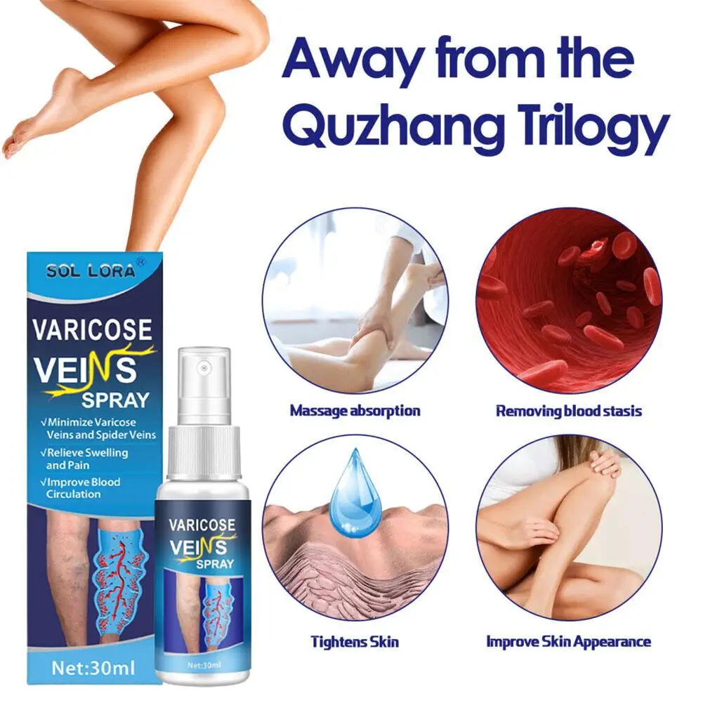 

1pc Veinhealing Varicose Veins Treatment Spray Smoothen Leg Blood Care Surgery The Legs Without Earthworm Vessels Bulge Of B1K1