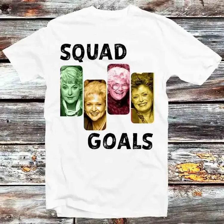 Футболка Golden Girls Squad Goals Team 80S с ТВ-принтом винтажный крутой топ в стиле ретро