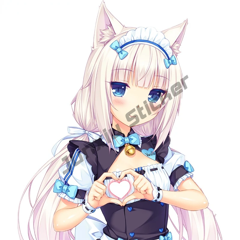 

Creative Stickers Cat Girl Anime Nekopara Vanilla Render Anime Decal Car Body Bumper Sticker Windshield Decoration PVC13cm