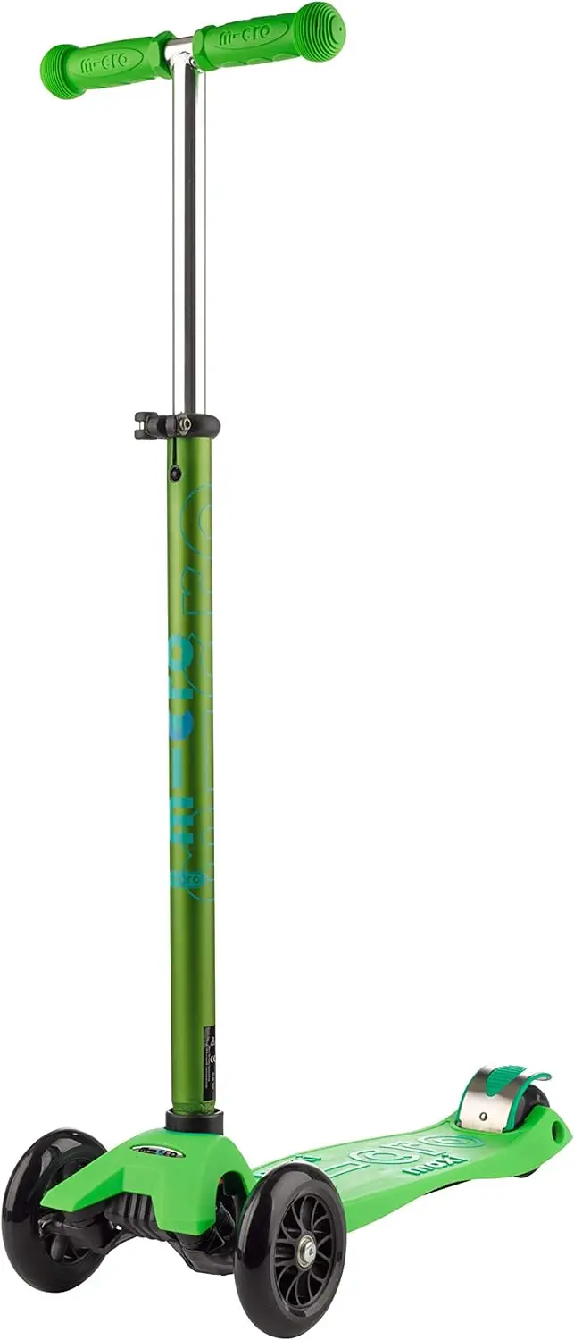 

Микро-макси Делюкс 3-колесный, наклонный к рулю, Швейцарский дизайн, микро-скутер для детей, возраст 5-12-зеленый