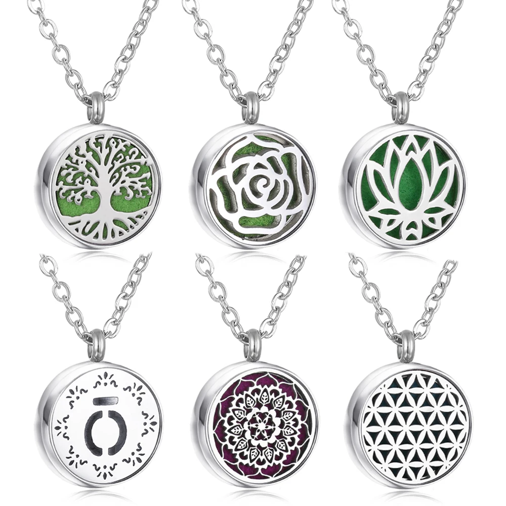 Новинка 2023 ожерелье для ароматерапии из нержавеющей стали с диффузором эфирного