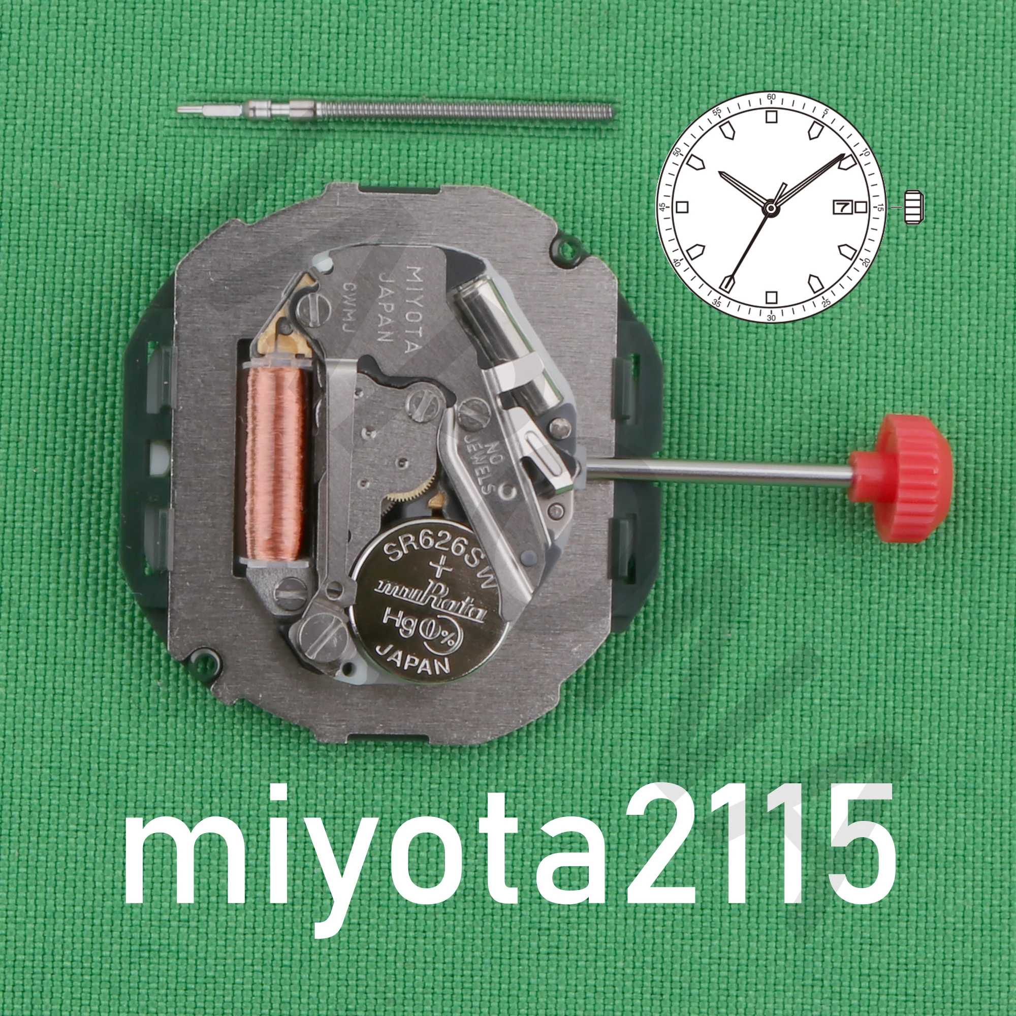 2115 movement Miyota 2115-3 quartz movement japan movement Standard movement with date display