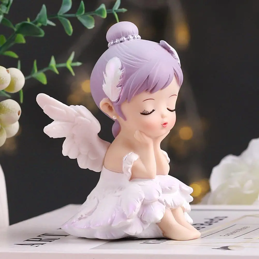 

Practical Angel Figurine Lightweight Girl Figure Realistic Desktop Ornament Angel Figurine Dressed