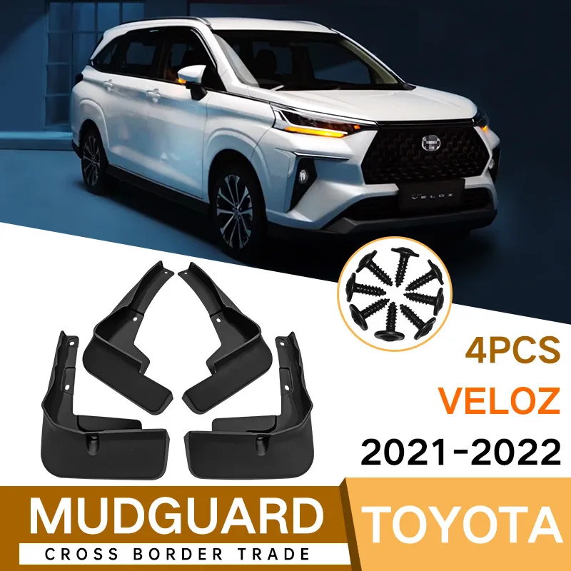 

For Toyota veloz 2021-2022 Mud Flaps Auto Splash Guard Mudguards MudFlaps Front Rear Fender Anti-splash Guards Car Accessories