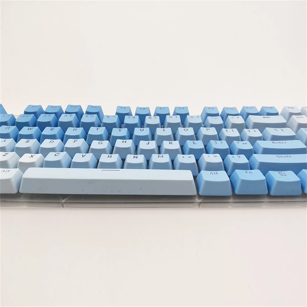 

Ergonomics Mechanical Keyboard Backlight 104 Keys Gradual Change Keycap Universal Frost Blue Rainbow Keycap For Use Laptops