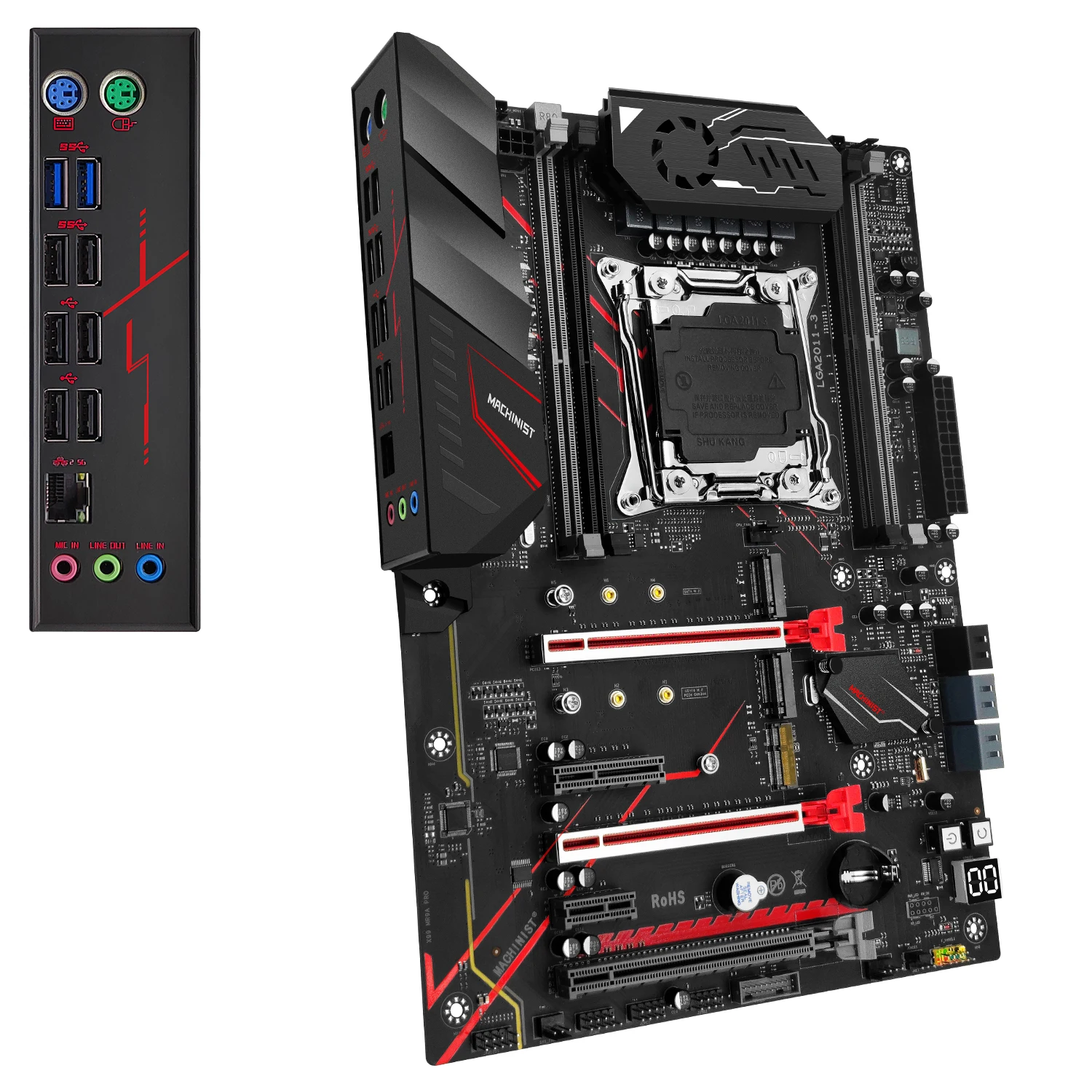 Комплект материнской платы MACHINIST E5 MR9A PRO MAX LGA 2011-3 с процессором Xeon 2640 V3 и памятью DDR4