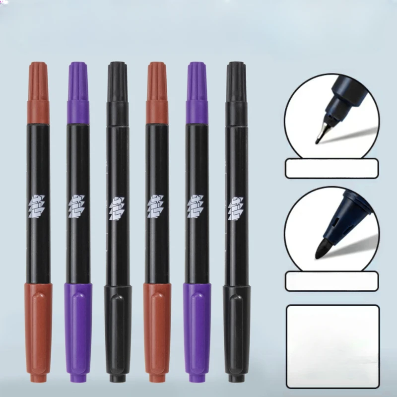 

Double-head MarkerPen for Drawing Children's Water-based Art with A Thick and Thin Double-end Marker Pen Paint Marker Liquid-Ink