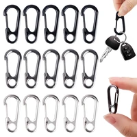 5pcs mini carabiner clips tiny alloy spring snap hook car keychain clasps edc small hanging buckle for backpack camping bottle