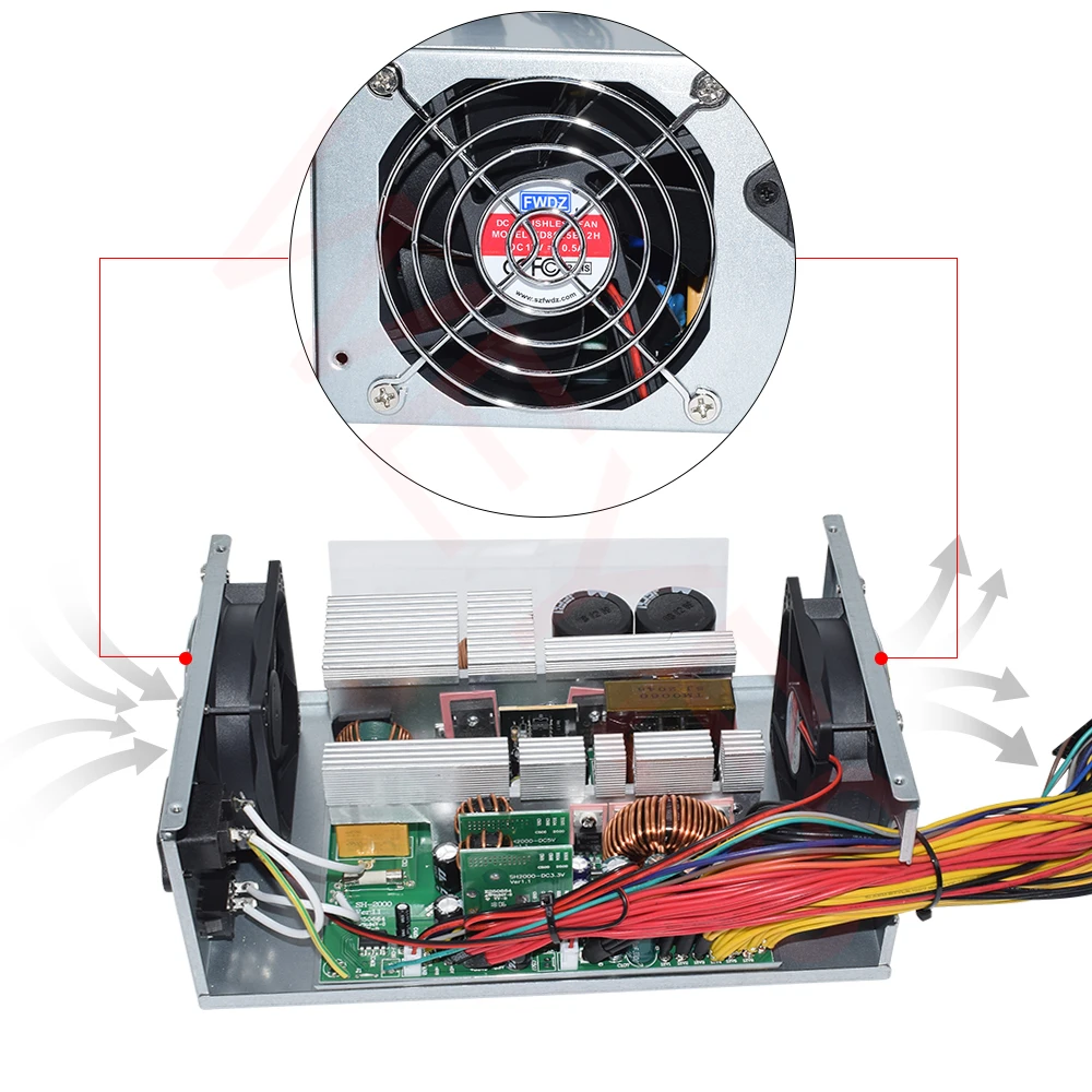 Новый 1800 Вт ПК источника питания ATX Шахтер PSU для горного оборудования Поддержка 6