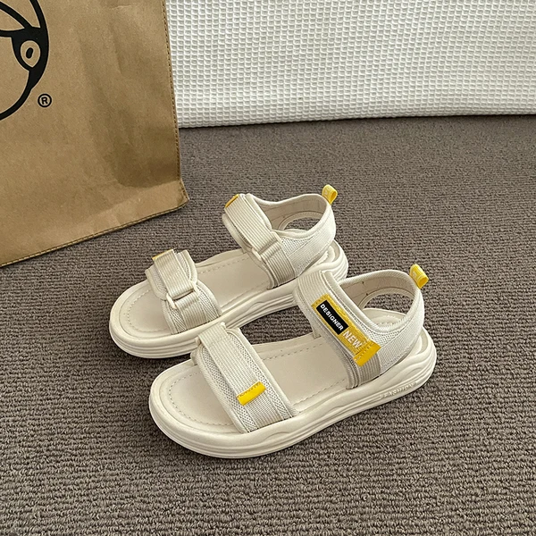 

Женские босоножки 2023 женские прозрачные каблуки на среднем каблуке Нескользящие женские новые летние бежевые удобные сабо среднего размера