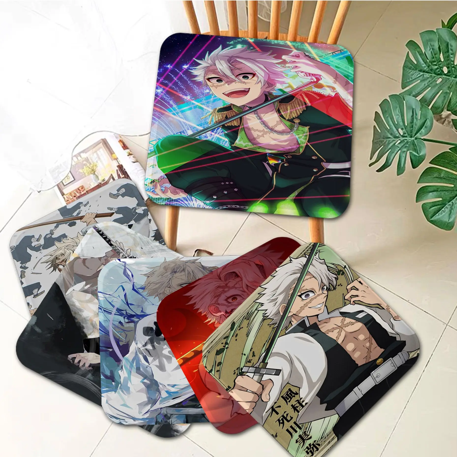 

Sanemi Shinazugawa Kimetsu No Yaiba Decorative Chair Mat Soft Seat Cushion For Dining Patio Home Office Indoor Outdoor Seat Mat