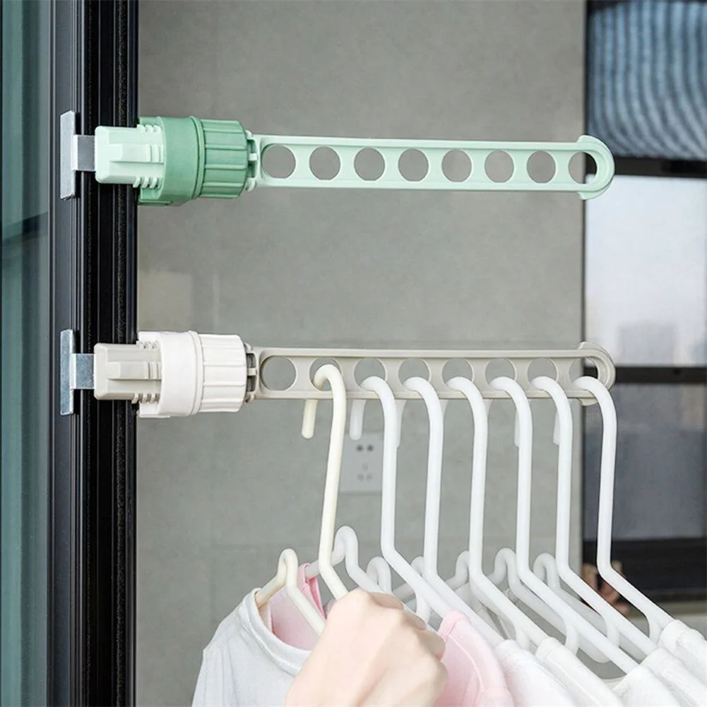 

Drying Rack Balcony Clothes Drying Rack Wall Mounted Clothes Drying Rack Bathroom Drying Rack Indoor Space Saving 8 Holes