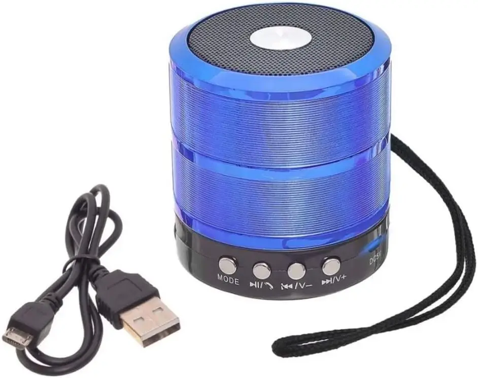 

2023 NEW Caixa De Som Bluetooth Multimídia 5w Portátil Recarregável Cor Azul