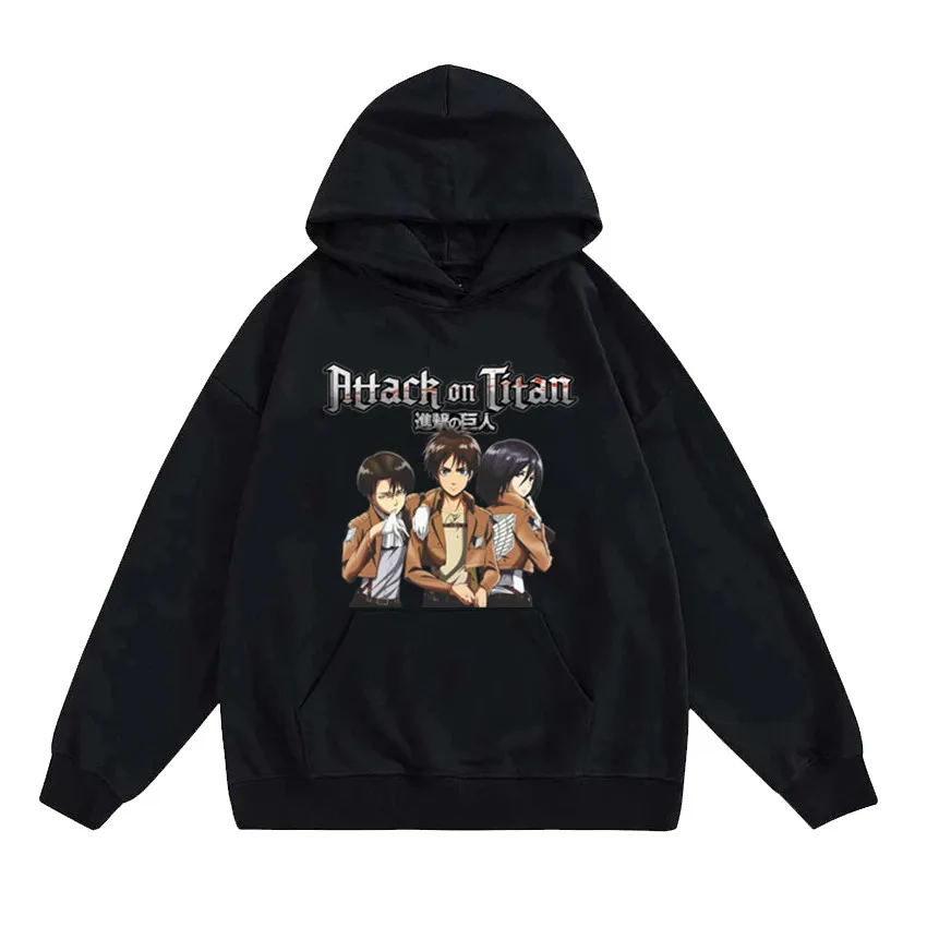 

Мужские толстовки с капюшоном в стиле Hip Hop японское аниме атака на Титанов 320 г тяжелая ткань хлопок высококачественная одежда Харадзюку Св...