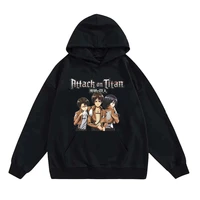 mens hip hop hoodies japanese anime attack on titan 320g heavy fabric cotton high quality clothes harajuku loose male hoody tops