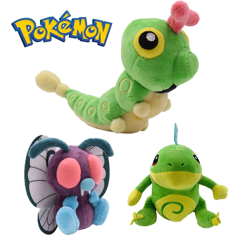 

Плюшевые игрушки TAKARA TOMY из аниме Pokemon Caterpie Butterfree, мягкие плюшевые игрушки для детей, украшения, кавайные куклы, лучший подарок