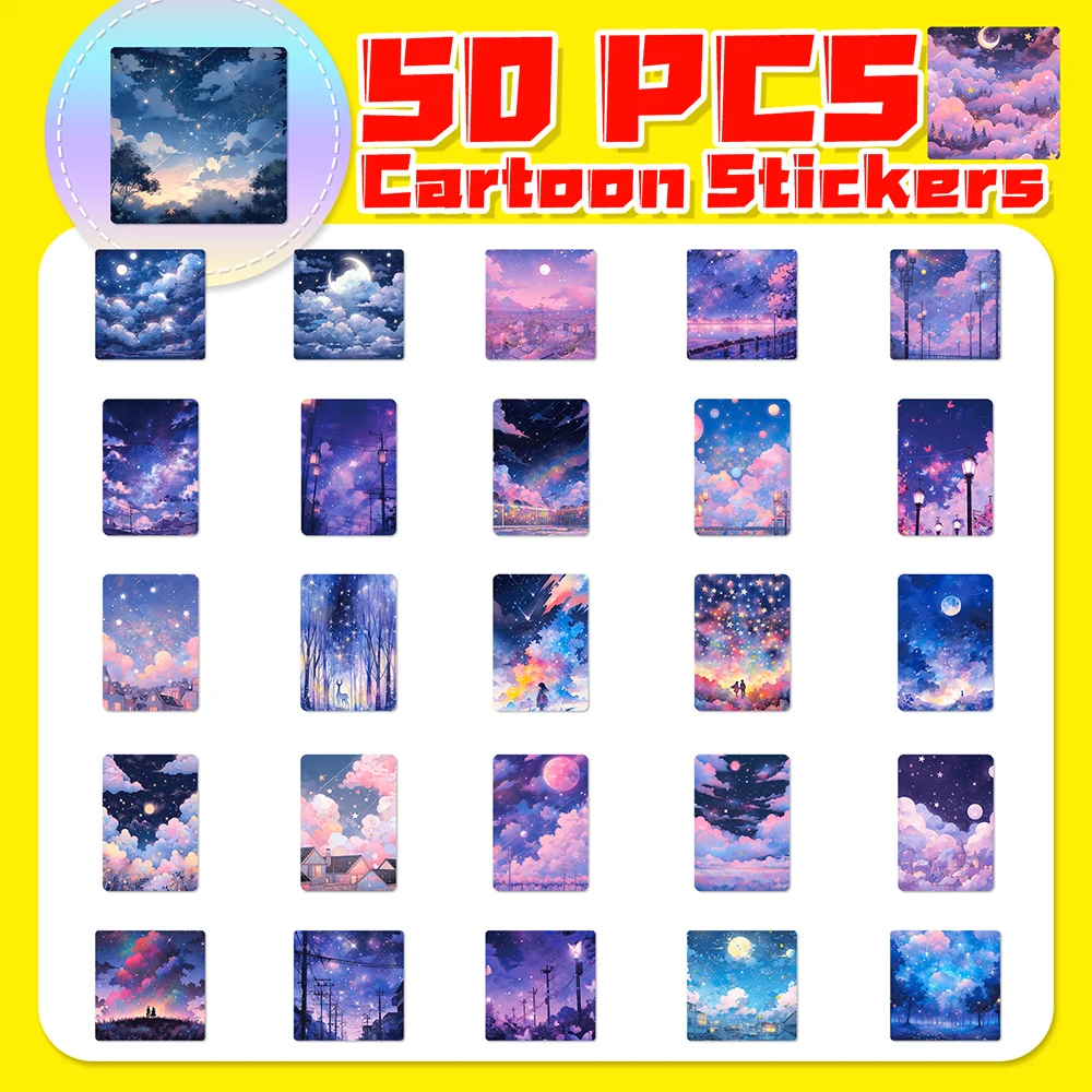 Рисунок 6 - 10/50Pcs Anime Starry Sky Art эстетические