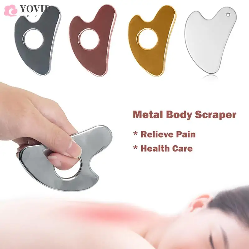 

1 шт. металлический скребок для массажа лица гуаша инструмент для подтяжки лица антивозрастной подтяжки кожи Охлаждающий Контур уменьшение отечности