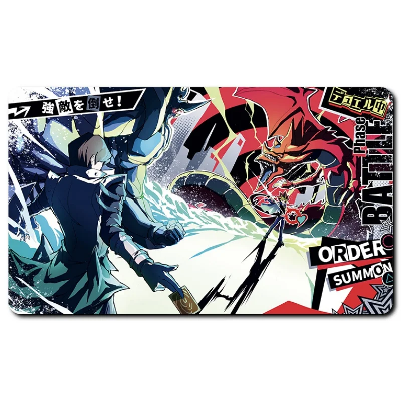 Yu-Gi-Oh Card Pad Egyptian God Seto Kaiba Yusei Fudo Akiza Izinski Diy Резиновый боевой коврик Аниме Фигурка