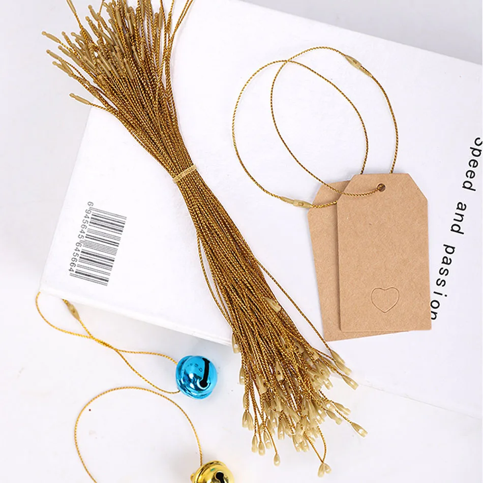 Золотистая/Серебристая веревка для подвешивания 100 шт./лот проволоки шпагат