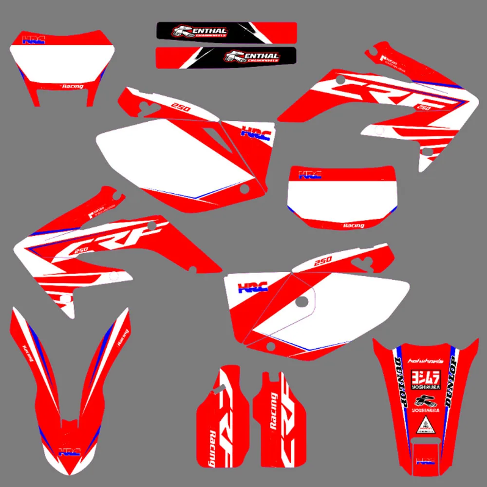 Наклейки с пользовательским номером 3 м графическая Наклейка для HONDA CRF250X 2004-2008 2009