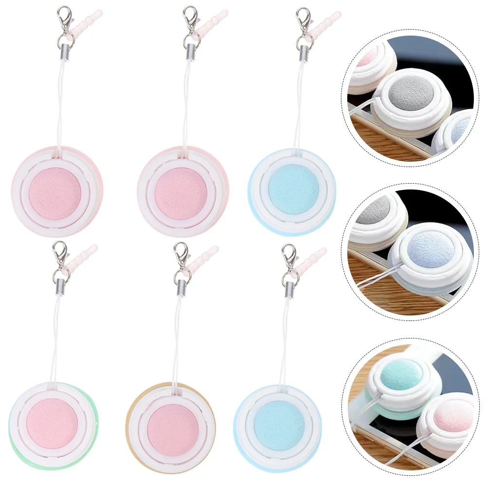 

Screen Cleaner Cleaning Cloth Lens Wipes Macaron Wiper Mobile Cleaners Glasses Touch Wiping Eyeglasses Brush Wipe Lanyards Tool