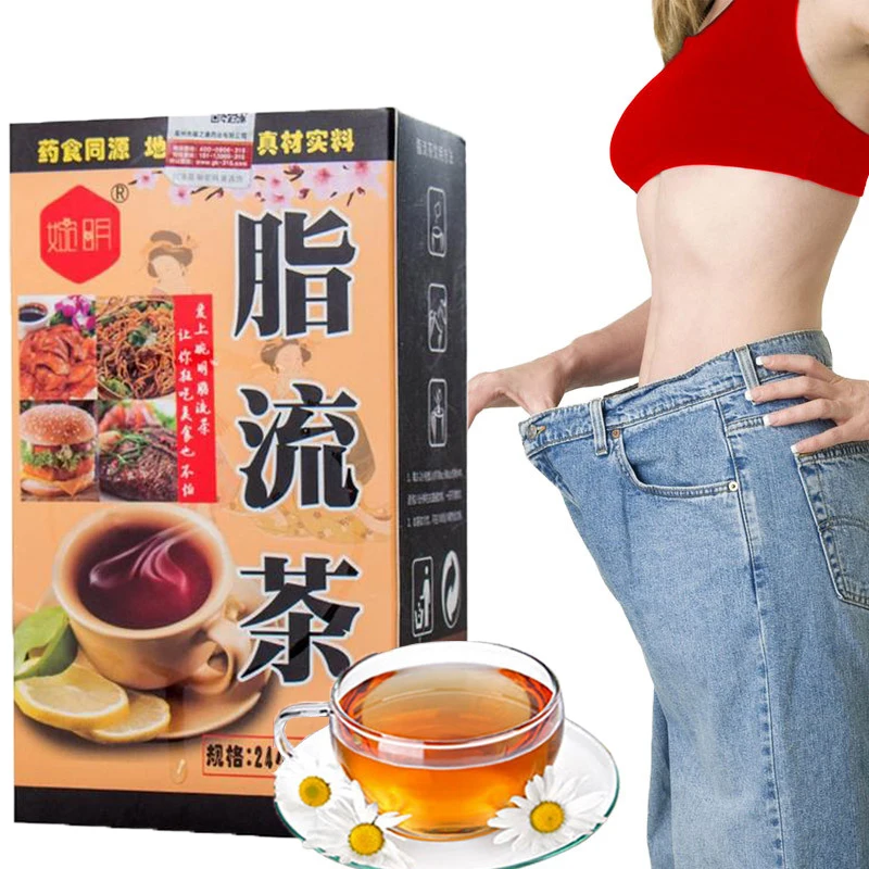 

Slimming Tea for Women and Men 24 Fat Flow Tea Bags Weight Loss Burn Fat Healthy Bag Fast Obesity