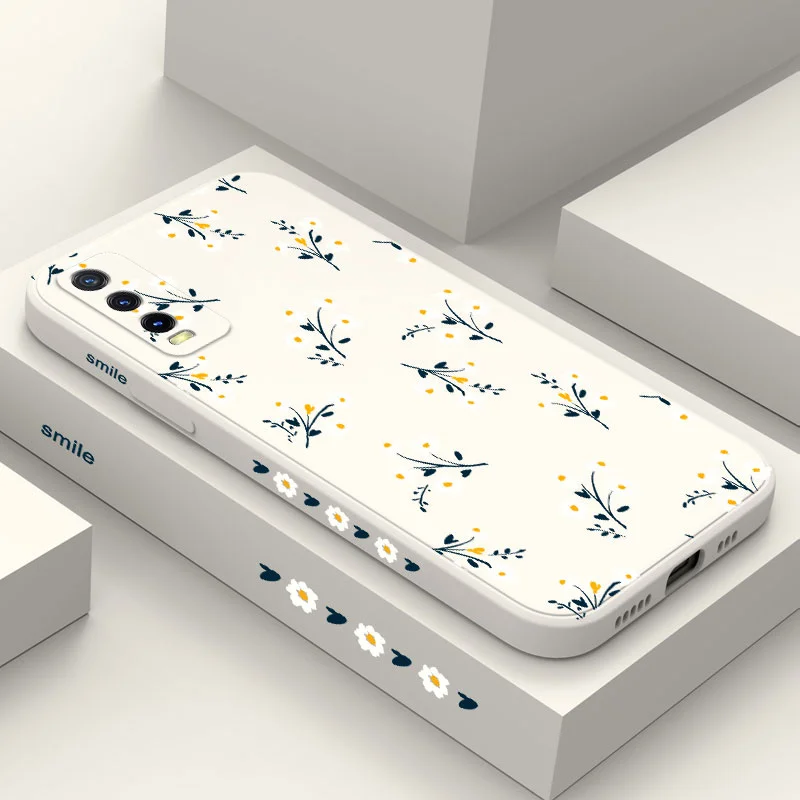 Цветы для VIVO Y20 Y12 Y15 Y15A Y19 Y21 Y30 Y50 Y33 Y35 Y76 Y91 Y95 S T I отверстие V23 V23E V21 V20 S1 Pro 4G чехол