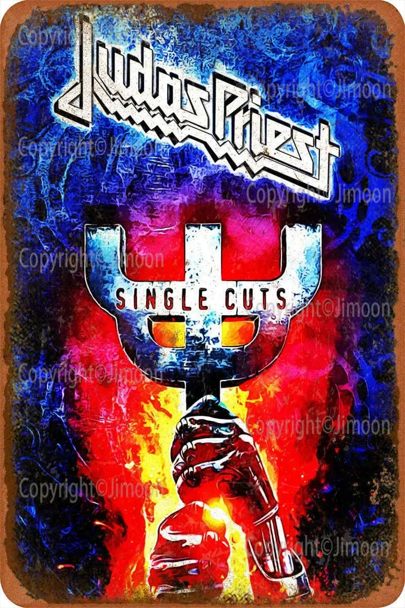 

Judas Priest Single Cuts Vintage Tin Sign Art Iron Painting Rusty Poster Decoration Aluminum plaque
