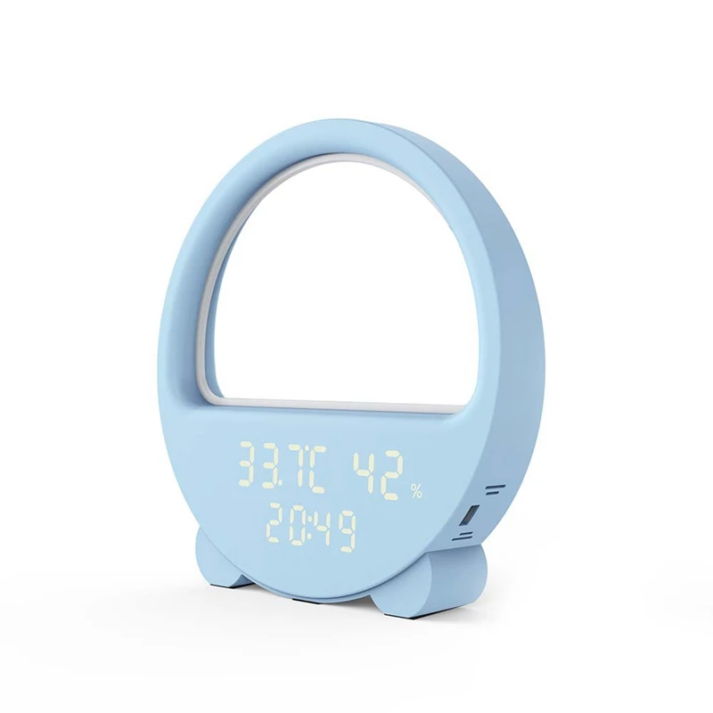Интеллектуальный дисплей температуры и влажности управляемый звуком ночник для