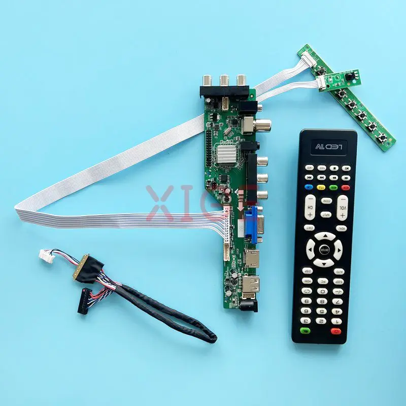 

For LTN101NT02-001/101/C01/L01 Controller Driver Board 10.1" Screen LVDS 40 Pin 2AV+USB+DHMI+VGA 1024*600 Kit Digital Signal DVB