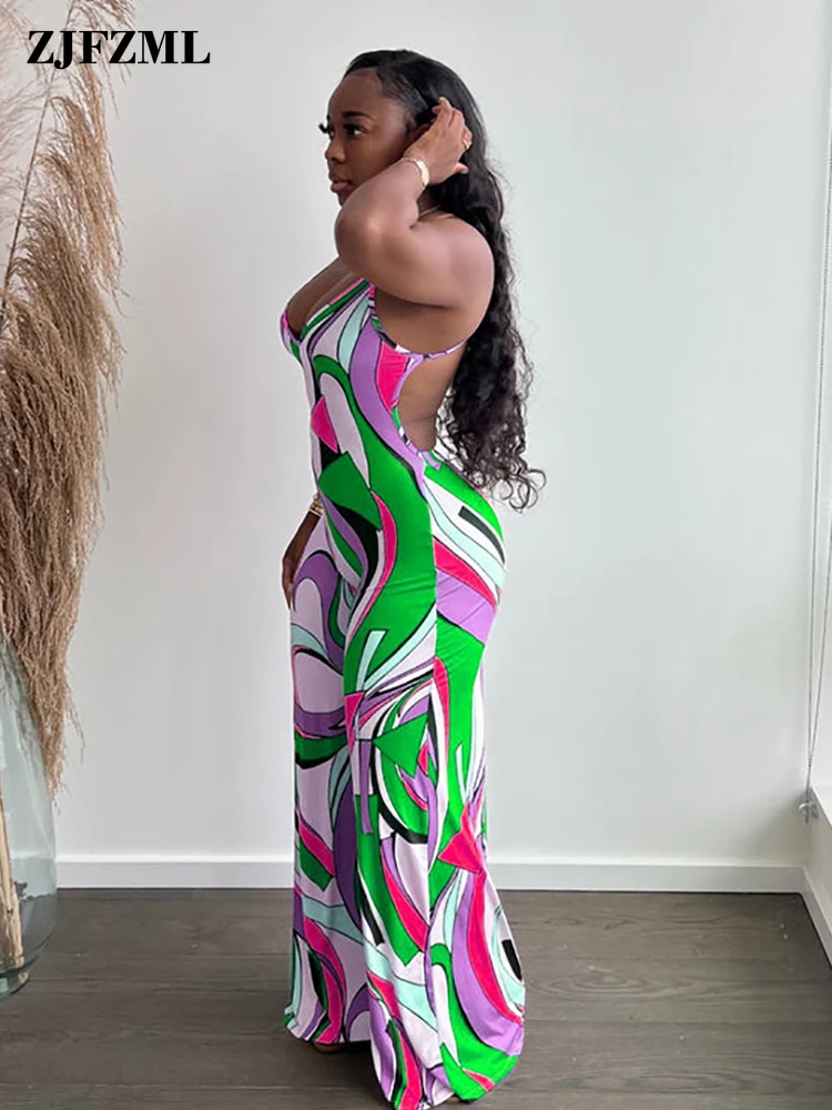 Женский комбинезон с широкими штанинами праздничный на бретелях-спагетти