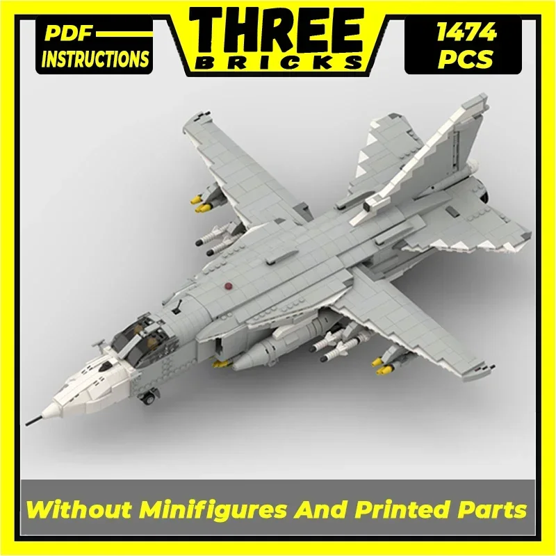 

Moc Building Bricks Military Model Sukhoi Su-24 Fighter 1:34 Scale Technology Modular Blocks Gift Christmas Toy DIY Set Assembly