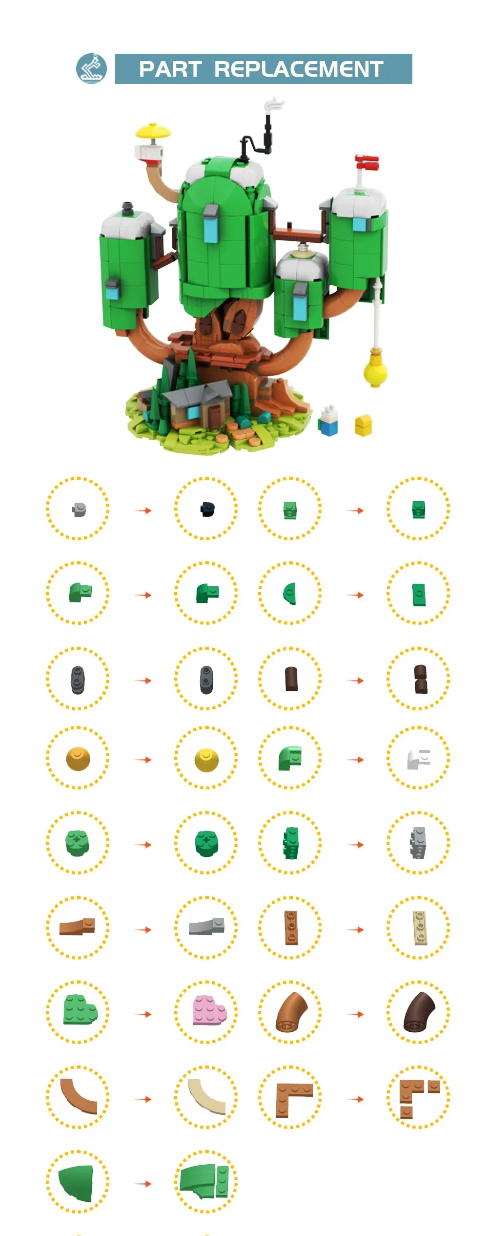 Конструктор MOC из мультфильма архитектура Фин и Джейкс