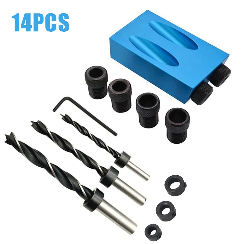 

Набор Для Поиска Косых Отверстий Под Углом 15 Градусов, 7/14 Шт., Набор Сверл Для Деревообработки