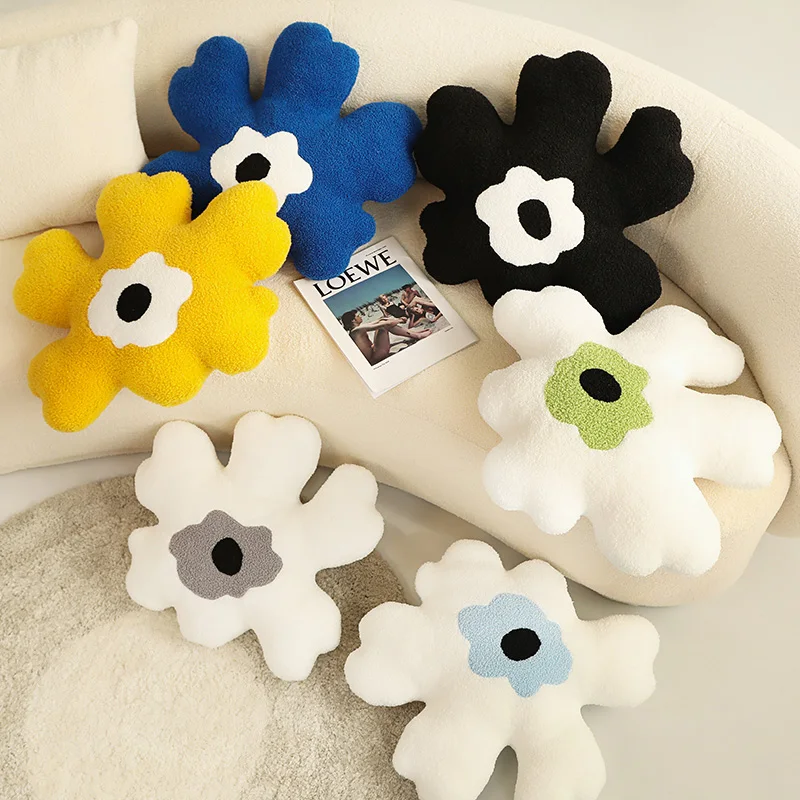

Ins Style Throw Pillow Cute Flower Shape Pillows Cartoon Office Chair Cushions Living Room Sofa Petal Shaped Cushion Home Decor