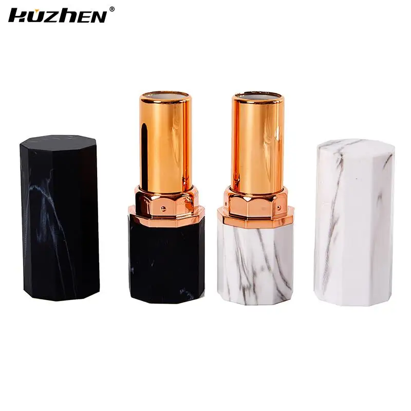 

12,1 мм Мраморный бальзам для губ, сменный тюбик для губной помады, пустой фотографический блеск для губ, многоразовый контейнер