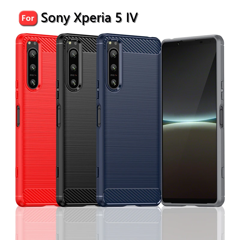 

For Cover Sony Xperia 5 IV Case For Sony Xperia 5 IV Cover Bumper Shockproof TPU Carbon Fiber Case For Sony Xperia 5 IV Fundas